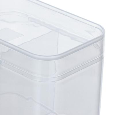 Cosmetic Wash Towel Storage Box 2 Grid Plastic With Lid Cotton Unloading Tool