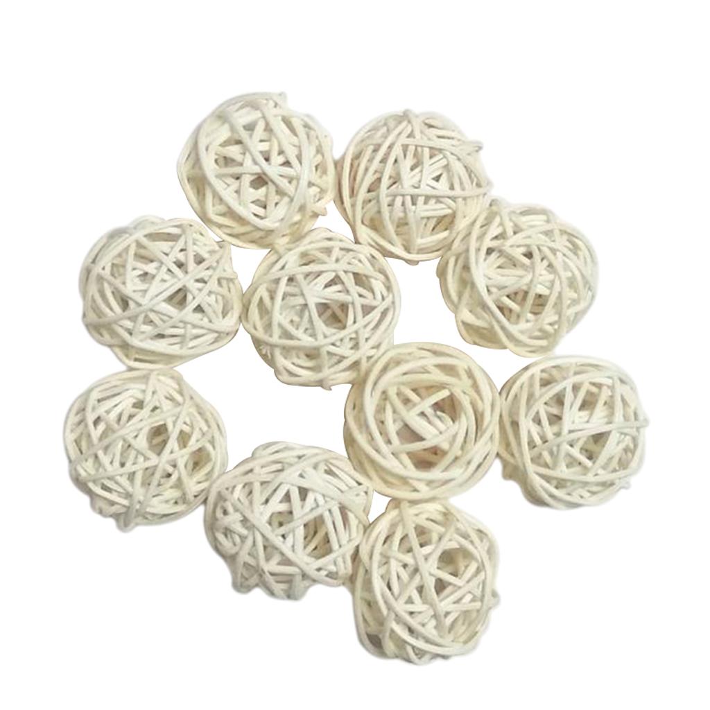 10Pcs Rattan Balls for Birthday and Nursery Decor, 3cm Orbs for Hanging