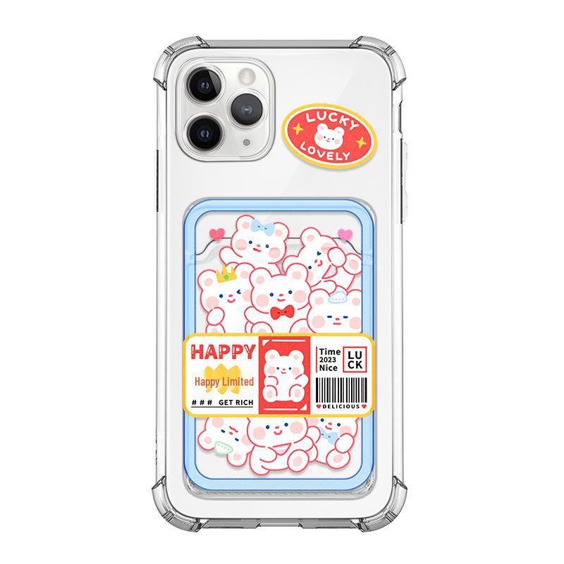 

Чехол-держатель для карт Zhitai iPhone 16 — совместим с защитным чехлом с рисунком для Apple 15/14 и iPhone 13 Pro. iPhone 11 Pro