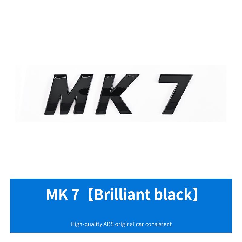 For VW Volkswagen Jetta MK5 Golf 3D ABS Letters MK5 MK6 MK7 MK7.5 Emblem Car Badge Sticker for VW volkswagen GOLF Car Fender Tru