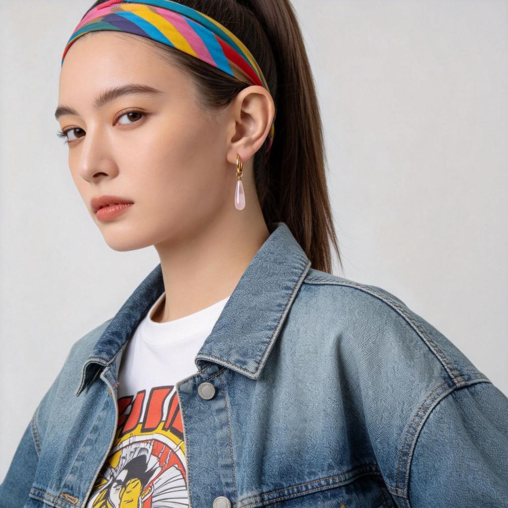Multicoloured Natural Amethyst Pendant Hoop Earrings Women's Stainless Steel Teardrop Earrings Jewelry Gift Vintage Jewelry Gift