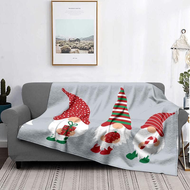 Hjemmedekorasjon plysj pledd sofateppe sengeteppe seng fluffy myke tepper dekor rutete moderne Halloween god jul vinter