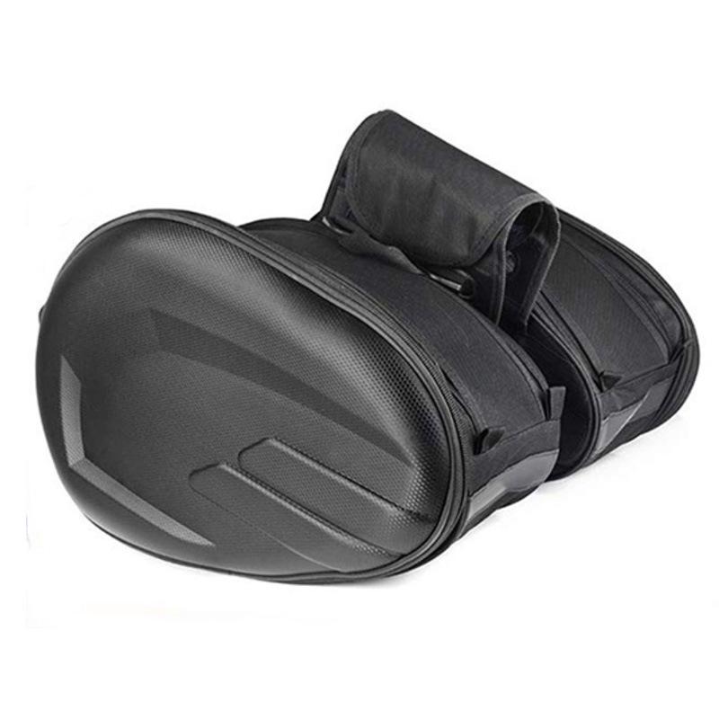 Dual-Sided Multi-Functional Motorcycle Saddle Bag and Helmet Carrier