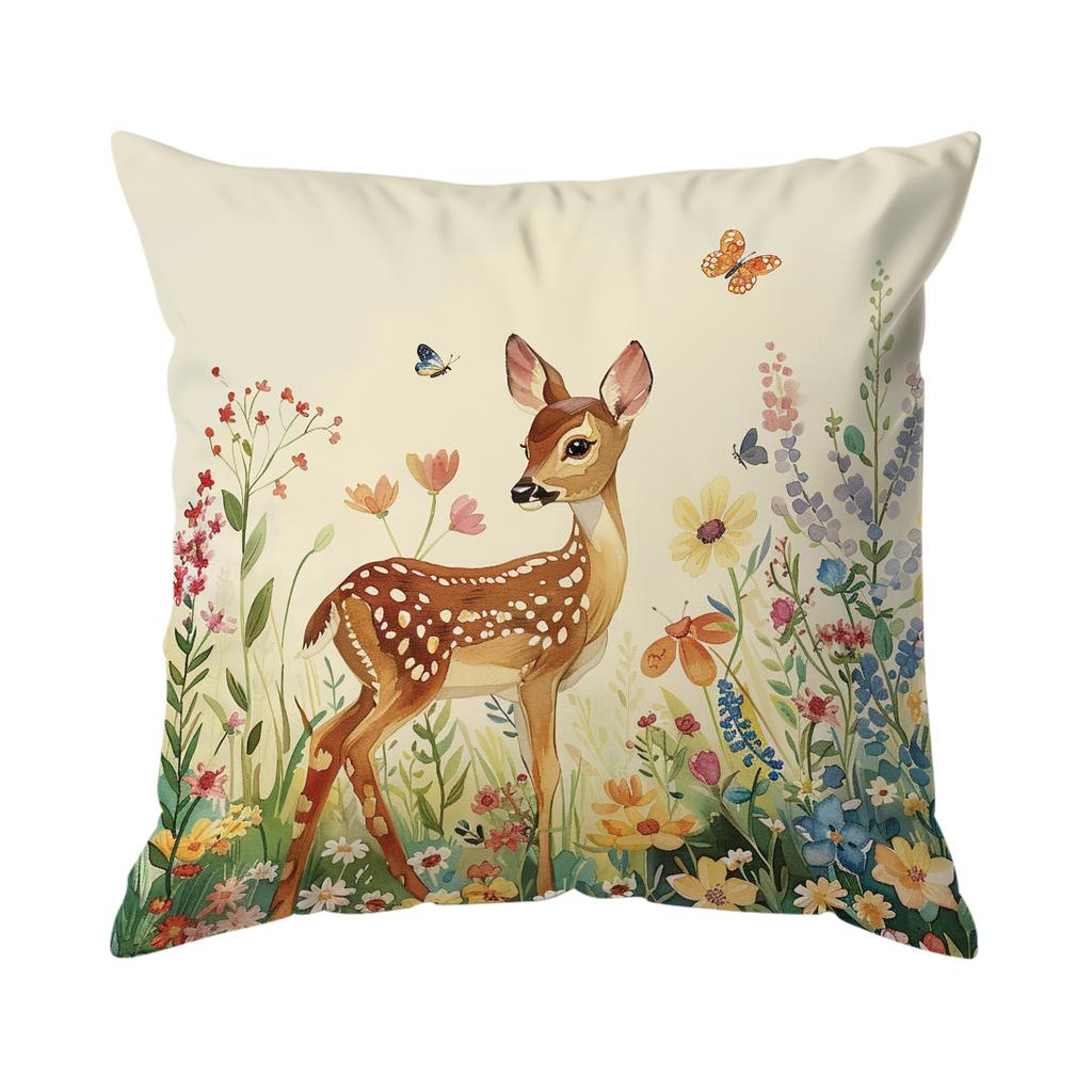 1/4pcs Animals Flowers Butterflies Cushions Pillowcase Polyester Cushion Cover Throw Pillow Pillowcover Home Car Sofa Decor