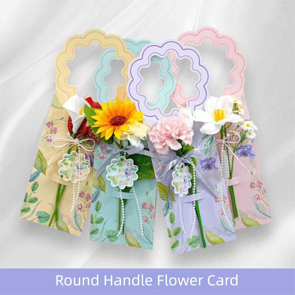 5pcs Paper Bouquet Packaging Box Carnation Flower Arrangement Box Flower Insert Bag  Teachers' Day