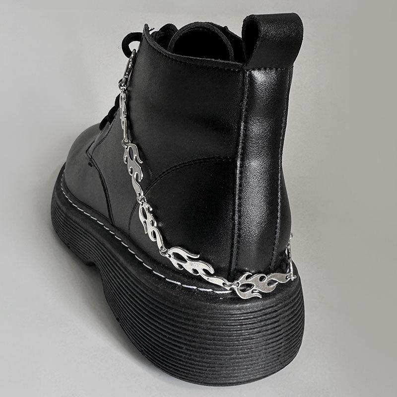1pc Thorned Flame Cross Shoe Chain Boots & Canvas Shoes Accessories Shoe Decoration Pendant Women Fashion Party Jewelry Gifts