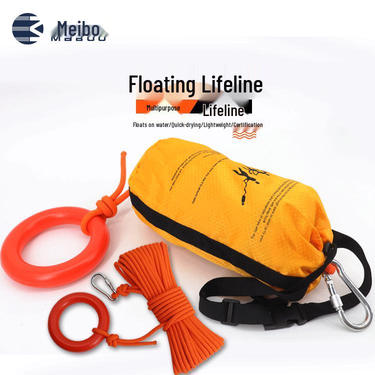 Reflective Water Rescue Rope with Bag: Floating Ring, Luminous Safety Line, Throwing Guide Rope