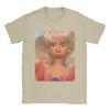 Maglietta con Faccina Disgustata da Bambola Hipster Maniche Corte Y2K Top Divertenti Spiaggia Puro Cotone Comodo Vestiti Oversize