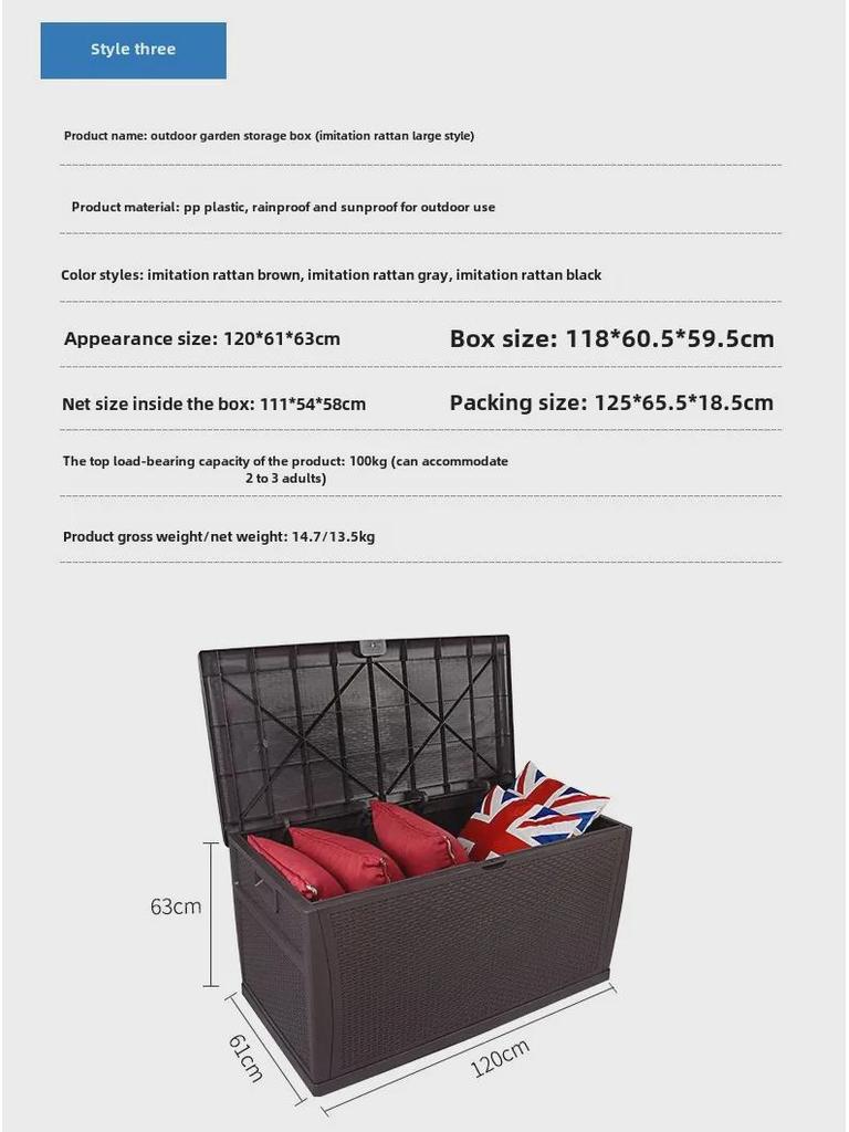 Outdoor Rainproof Storage Cabinet for Garden and Patio