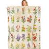 Bemalter Kolibri mit Blumen digital bedruckte Polyester-Samt-Flanell-Decke Weiche Fleece-Sofa-Abdeckdecken für Betten