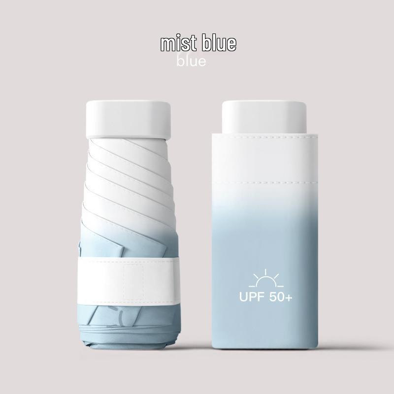 Compact Six-Fold Sun & Rain Umbrella with UV Protection for Women