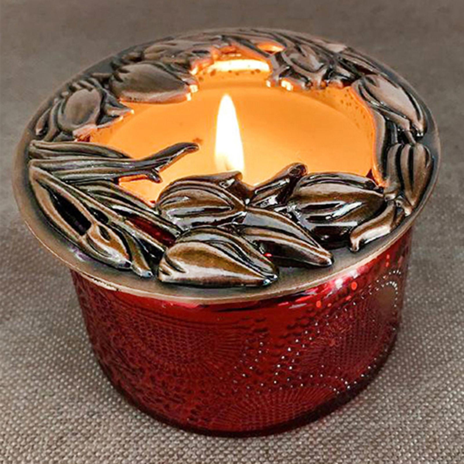 

Jar Candles Toppers, Candle Cover lid Accessories Shades Sleeves for Leaf