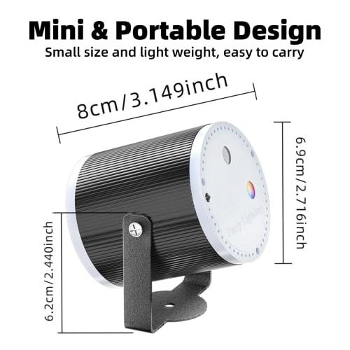 PAIFIEVD Mini Party Lights, Voice Activated Disco Lights, Car Mirror Ball Lights, Stage Lights for Dance Parties, Birthdays, Karaoke, Christmas, Weddi