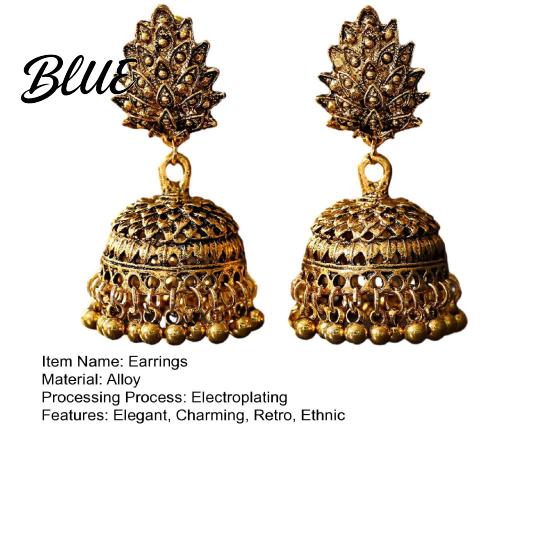 Affordable Alloy Earrings Indian Bohemian Tassel Drop for Women Ethnic