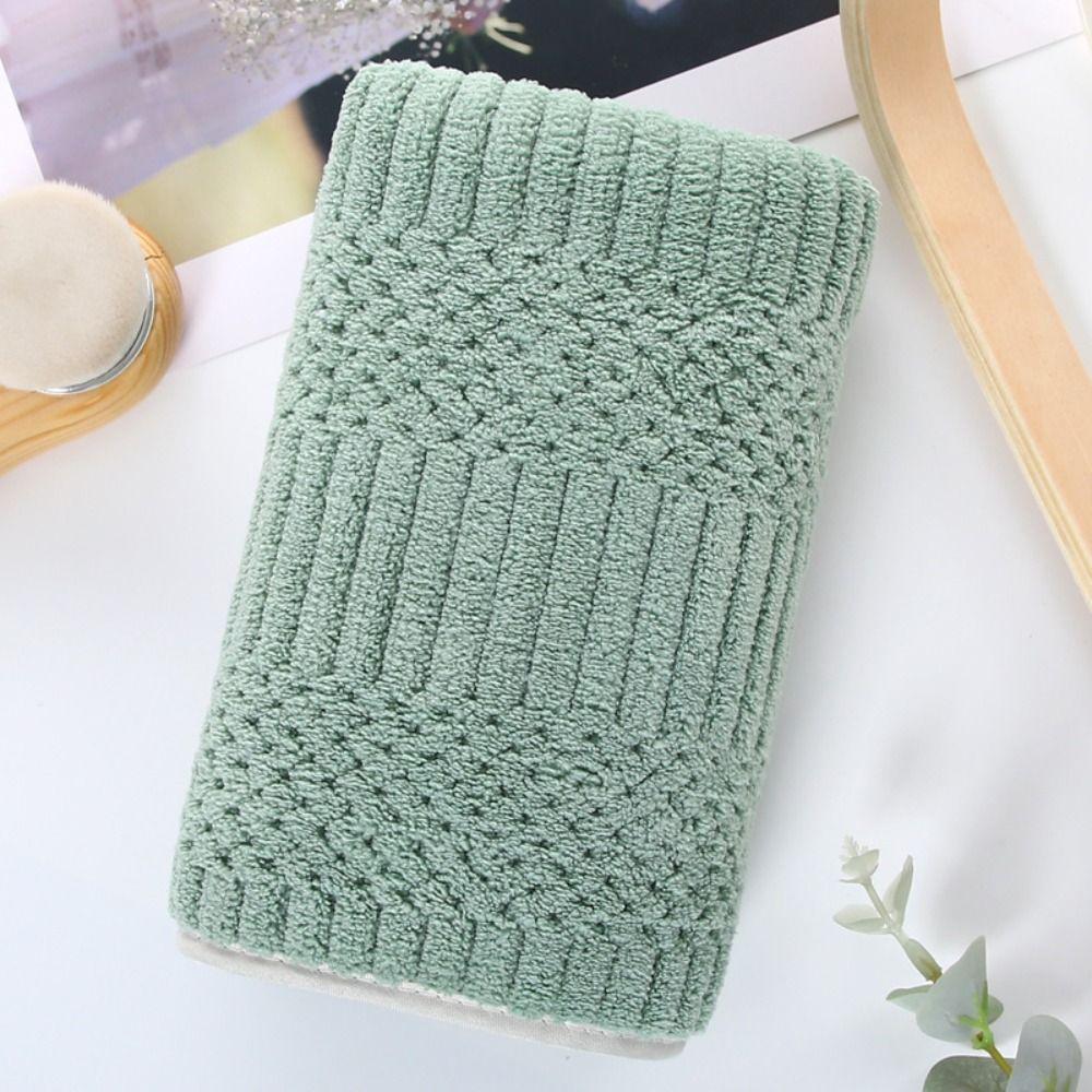 

Soft Bath Towel High Density Quick Dry Hair Towel Portable Hand Face Hair Towel зелений