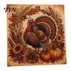 Autumn Faux Pearl Painting Kit Kit, DIY Pumpkin Turkey Art Set Sunflower 3D Wall Craft for Handmade Fall Home Decor Thanksgiving Ornaments