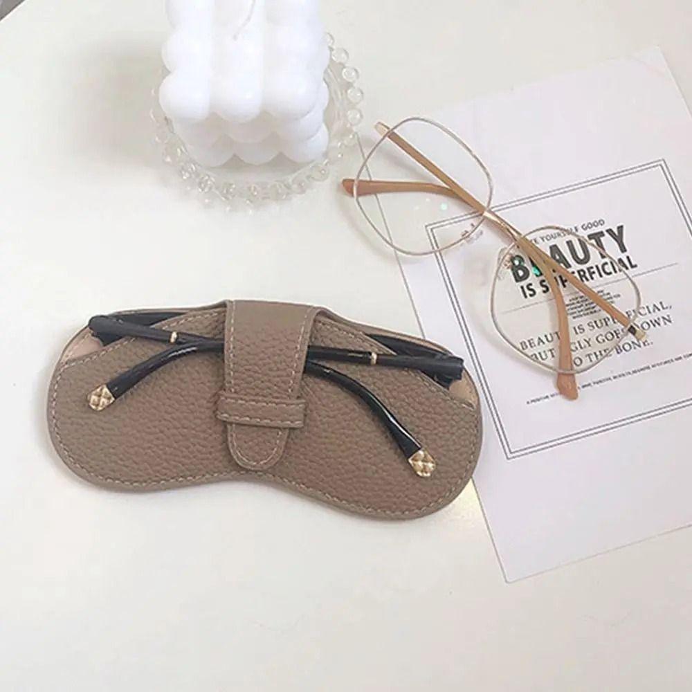 Soft Sunglasses Cover Pouch Portable Eyeglasses Storage Bag Leather Glasses Case  Women