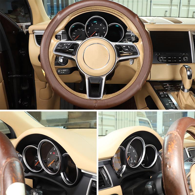 For Porsche Macan 2014-2026 ABS Red Car Front Dashboard Decoration Frame Dial Ring Edge Styling Trim Auto Interior Accessories