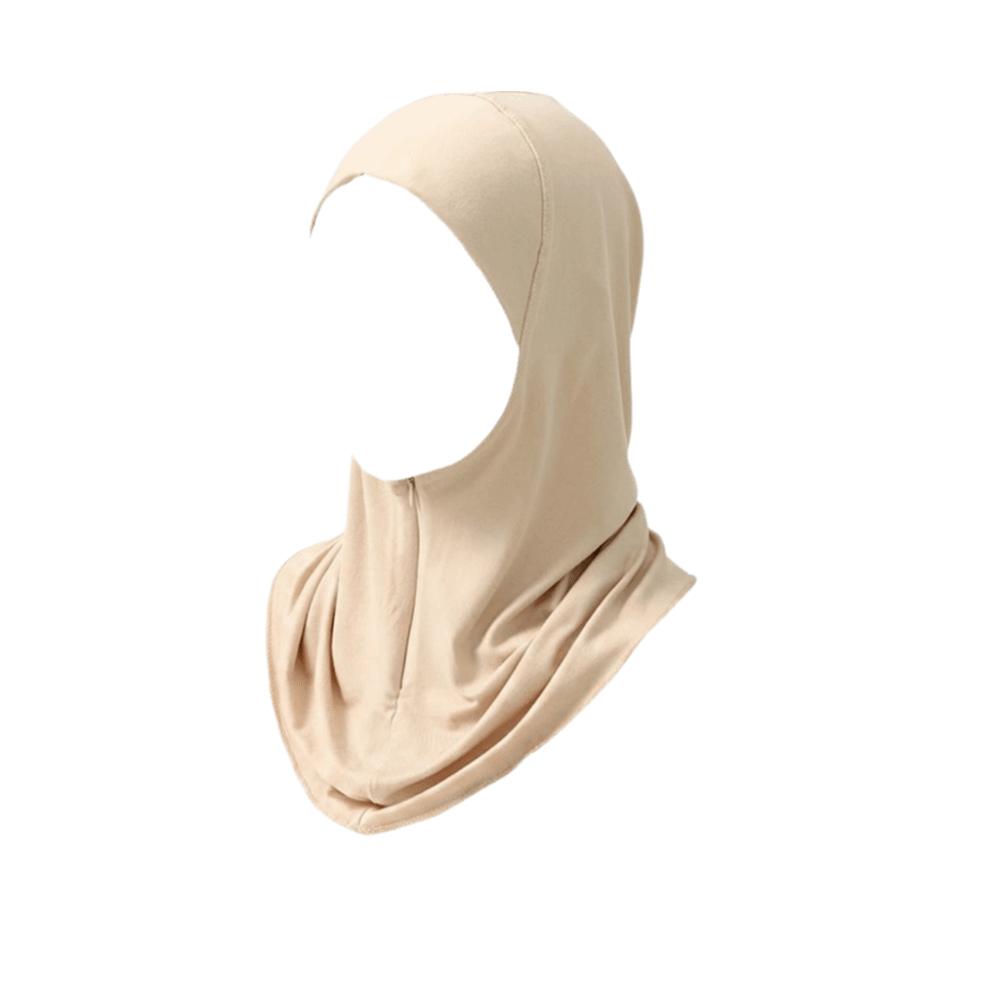 

Polyester Underscarf Elastic Inner Cap Plain Full Coverage Hijab Islamic бежевый
