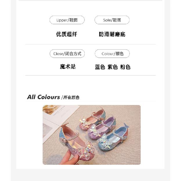 Girls Princess Shoes Little Girls Small High Heels Leather Shoes Bow Soft Bottom fashion Performance Shoes Spring and Autumn Crystal Shoes