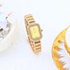 Fashion Womens Diamond Bracelet Watches Square Dial Waterproof Quartz Watch for Ladies