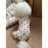 Floral Lace Belly-Wrap Warm Pet Outfit for Small Bichon Frise and Cats