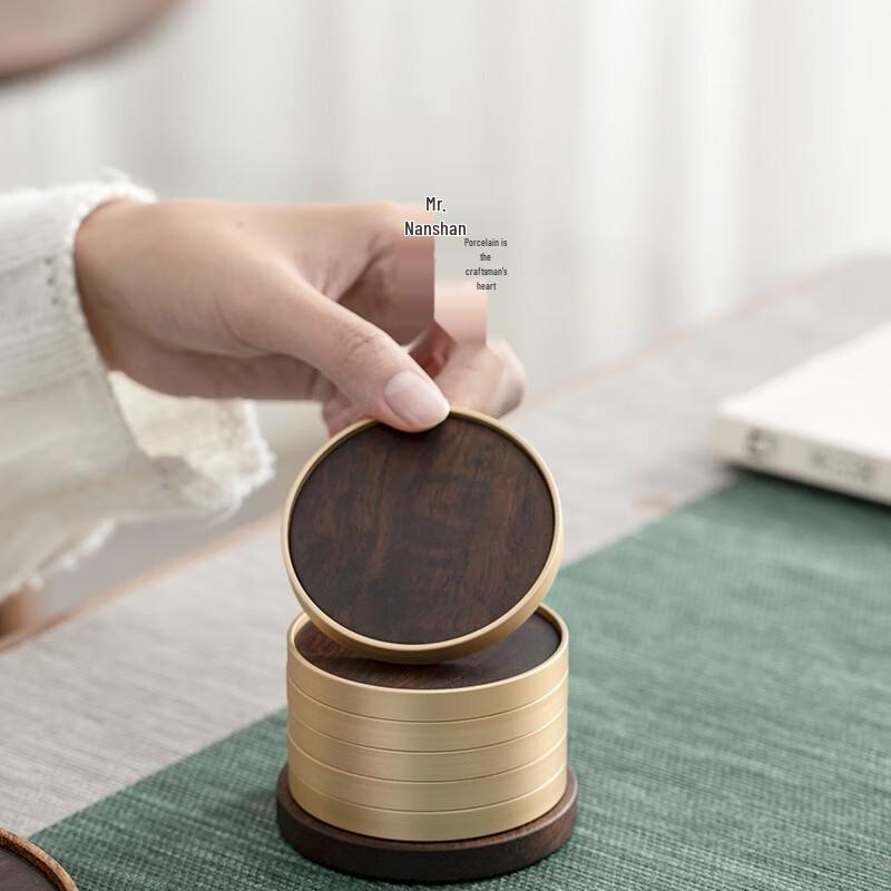 Nanshan Mr. Solid Wood & Stone Tea Set