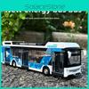 Alloy Energy Saving Bus Toy Model With Lights And Sound For Collectors Kids