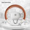 High-end Perforated Leather Steering Wheel Cover, Universal Fit, Breathable, Anti-Slip, Sweat-Absorbing for All Seasons