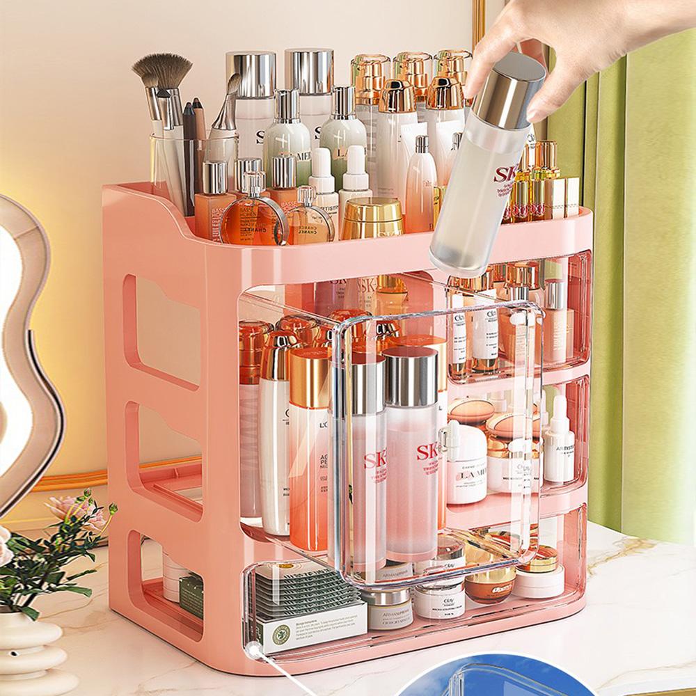 Multifunktionale durchsichtige Aufbewahrungsschubladen Schreibtisch-Kosmetik-Organizer für Kosmetika, Schreibwaren und medizinische Artikel