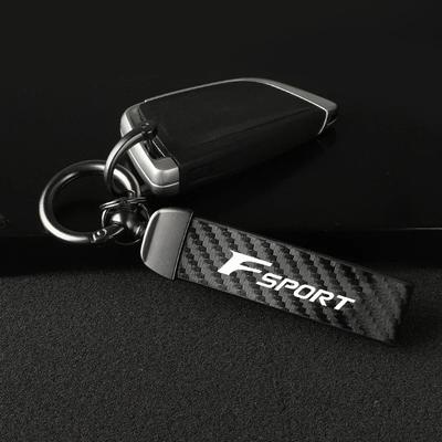 Car Carbon Fiber Style Keychain Microfiber Key Chain For F SPORT ES RX NX LS UX LX IS GX IS300 RX350 LS500 LX600 NX260
