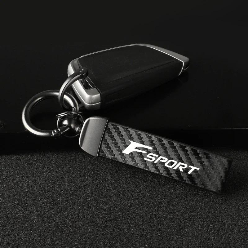 Car Carbon Fiber Style Keychain Microfiber Key Chain For Lexus F SPORT ES RX NX LS UX LX IS GX IS300 RX350 LS500 LX600 NX260