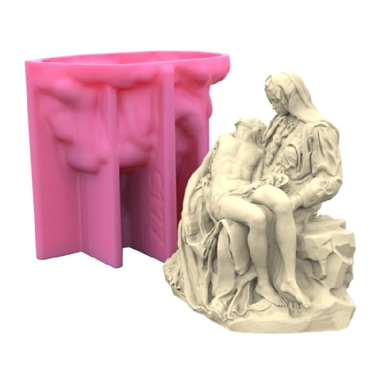Pieta Silicone Stand Ornaments Resin Mould Resin Statue Mold Candle Making Mold