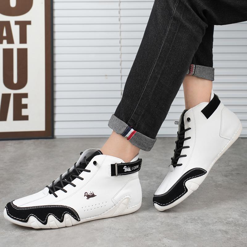 Módní boty Pánská móda Nové platformové boty s měkkou podrážkou pro pohodlí Venkovní řízení Nízké ležérní pracovní boty Botas Hombre Piel