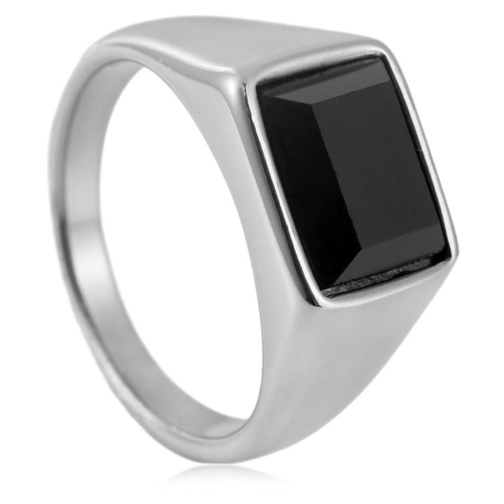 

European and American Retro Men s Trendy Jewelry Ring Square Exquisite Gemstone Ring 2026 no. 13
