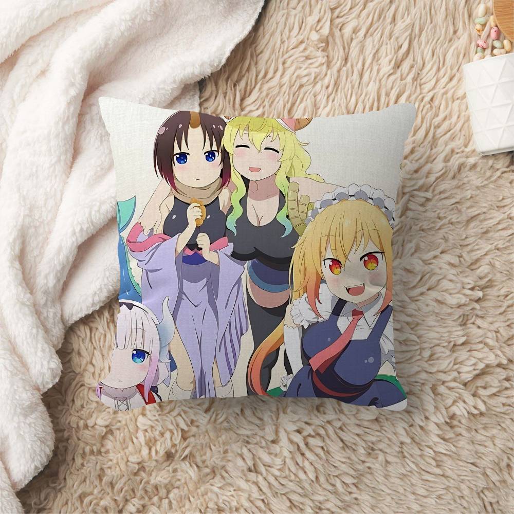 Miss Kobayashis Dragon Maid Cushion Cover Polyester Sofa Cushions Decorative Throw Pillows Home Decoration Pillowcover