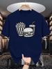 Unisex Cotton Tee Burger Fries Soda Fast Food Graphic Print Loose Breathable Summer Crew Neck Casual Street T Shirt Unisex Daily Wear