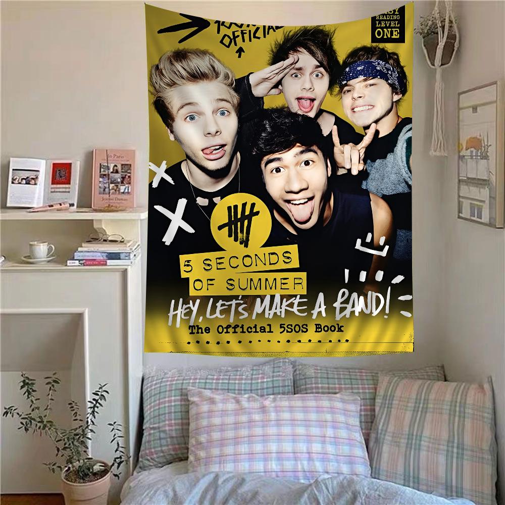 5 S-Seconds Of S-Summers Tapestry Anime Tapestry Hanging Tarot Hippie Wall Rugs Dorm Wall Hanging Sheets Colorful Tapestry 100X70CM