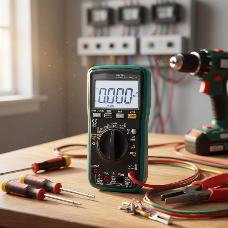 Handheld Digital Multimeter with NCV and 6000-Count Screen for Equipment Service and Wiring Inspection Daily Tasks