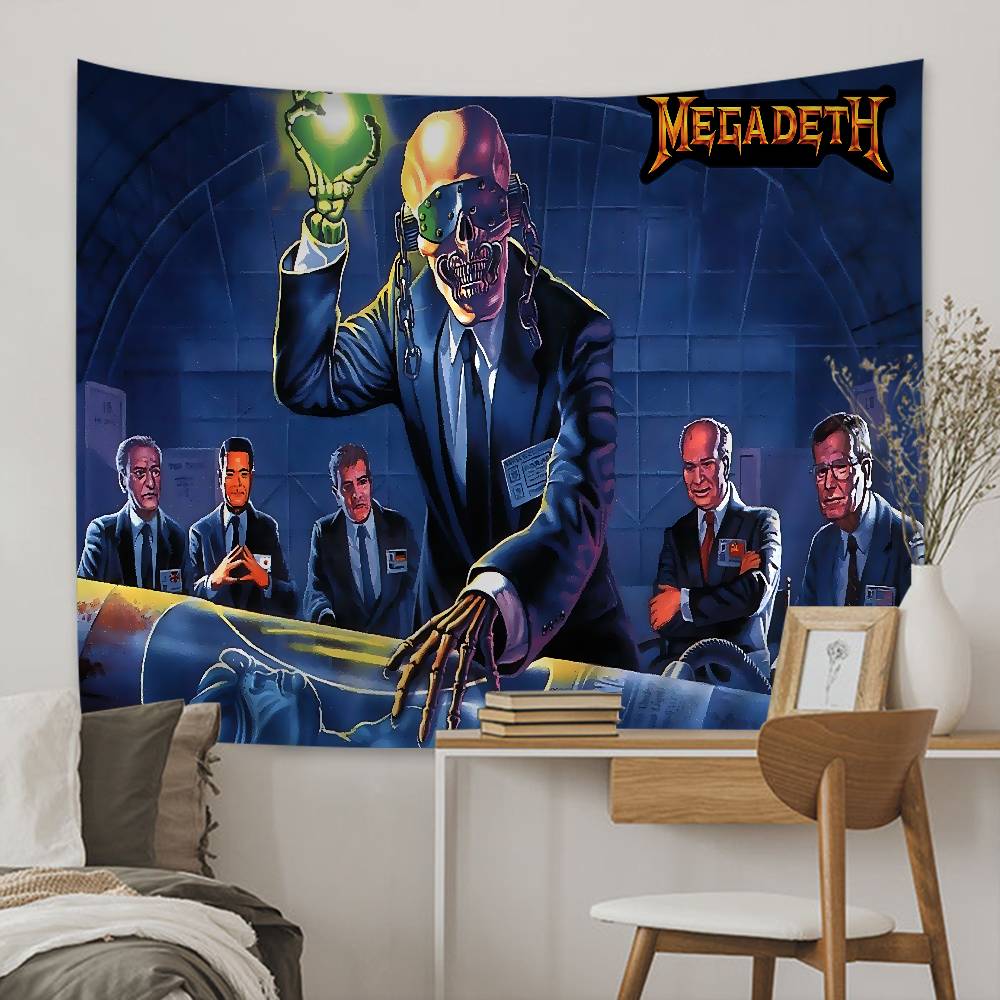 Rock Band Megadeths Hippie Wall Hanging Tapestries Bohemian Wall Tapestries Mandala INS Home Decor