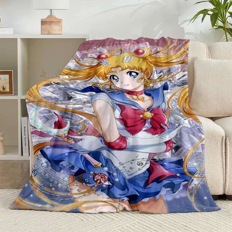 1PC Christmas anime Princess Flannel Blanket Gift, Suitable for Both Men And Women, Soft Ideal for Beds And Sofa, Birthday Or Christmas Gift