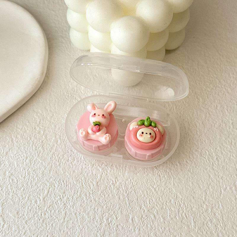 Portable Cute Bear Contact Lens Box Holder Travel Eye Contact Lenses Case Container Storage Case Travel Accessories