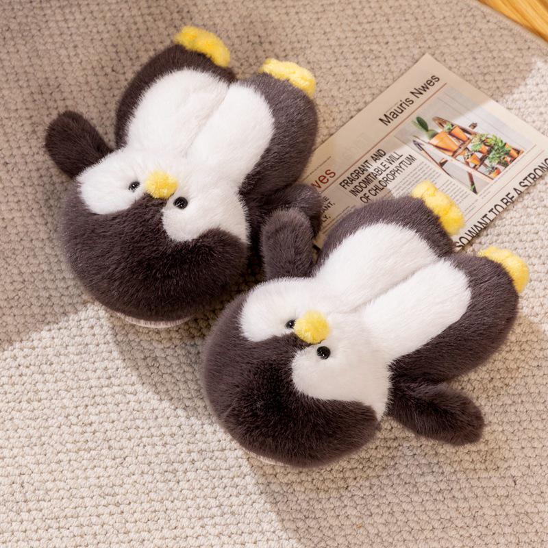 Adorabili Pantofole di Cotone a Forma di Pinguino - Calore Invernale Accogliente per Bambine
