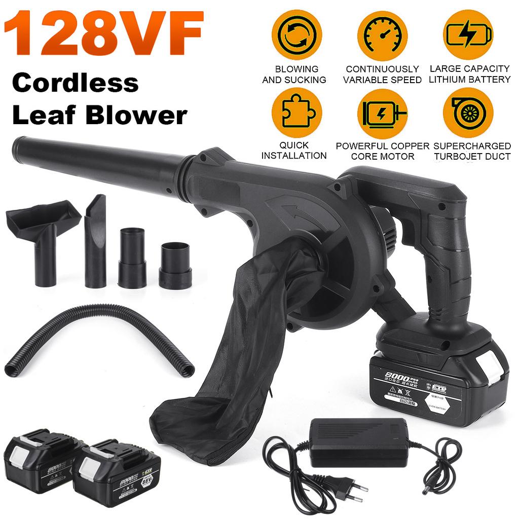 2 In 1 Cordless Electric Air Blower With 18V Battery Suction Handheld Leaf Computer Dust Collector Cleaner Power Tool