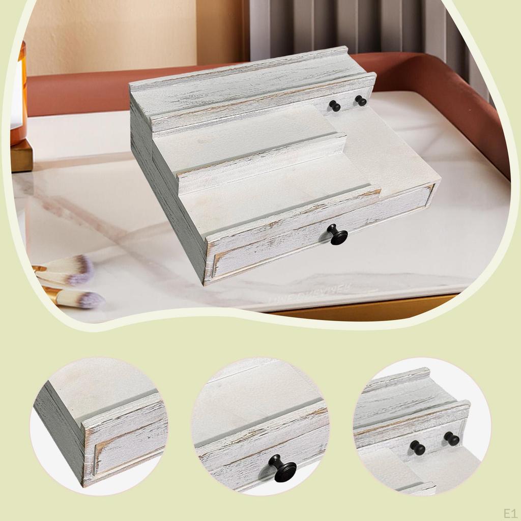 Wooden Perfume Holder Cosmetics Riser Multiuse Fragrance Rack Makeup Lotion Jewelry Storage