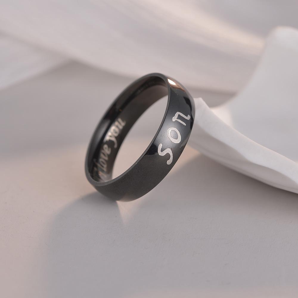 1PC Stainless Steel Family Ring Fashion Warm Member  Christmas Gift Idea for Women Girls