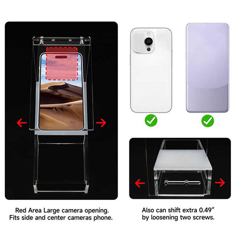 Acrylic Mtg Card Scanner Stand Trading Card Game Scanning Aid Mobile Phone Holder Party Supplies Card Storage Box