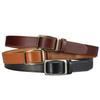 (Mitake Sangyo) Himeji Leather Slide Buckle Belt (Men's, Infinitely Adjustable, No Holes, Business Belt, 40s, Himeji Leather, Genuine Leather, Made