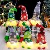 Glowing Faceless Doll with Knit Hat & Long Legs - Christmas Forest Ornament.