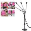 Pflanzenwachstumsleuchten 4 Köpfe Rot Blau Gelb Vollspektrum LED Pflanzenlampe Automatisches Ein/Aus mit Flexiblem Schwanenhals für Zimmerpflanzen